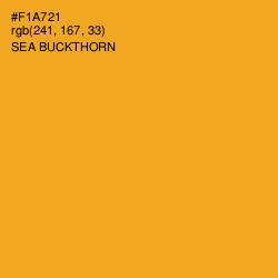 #F1A721 - Sea Buckthorn Color Image